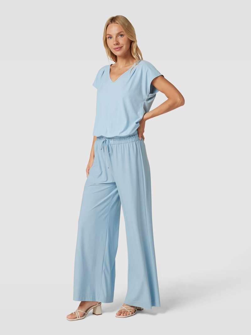 Jumpsuit mit V-Ausschnitt Modell 'JO' in hellblau