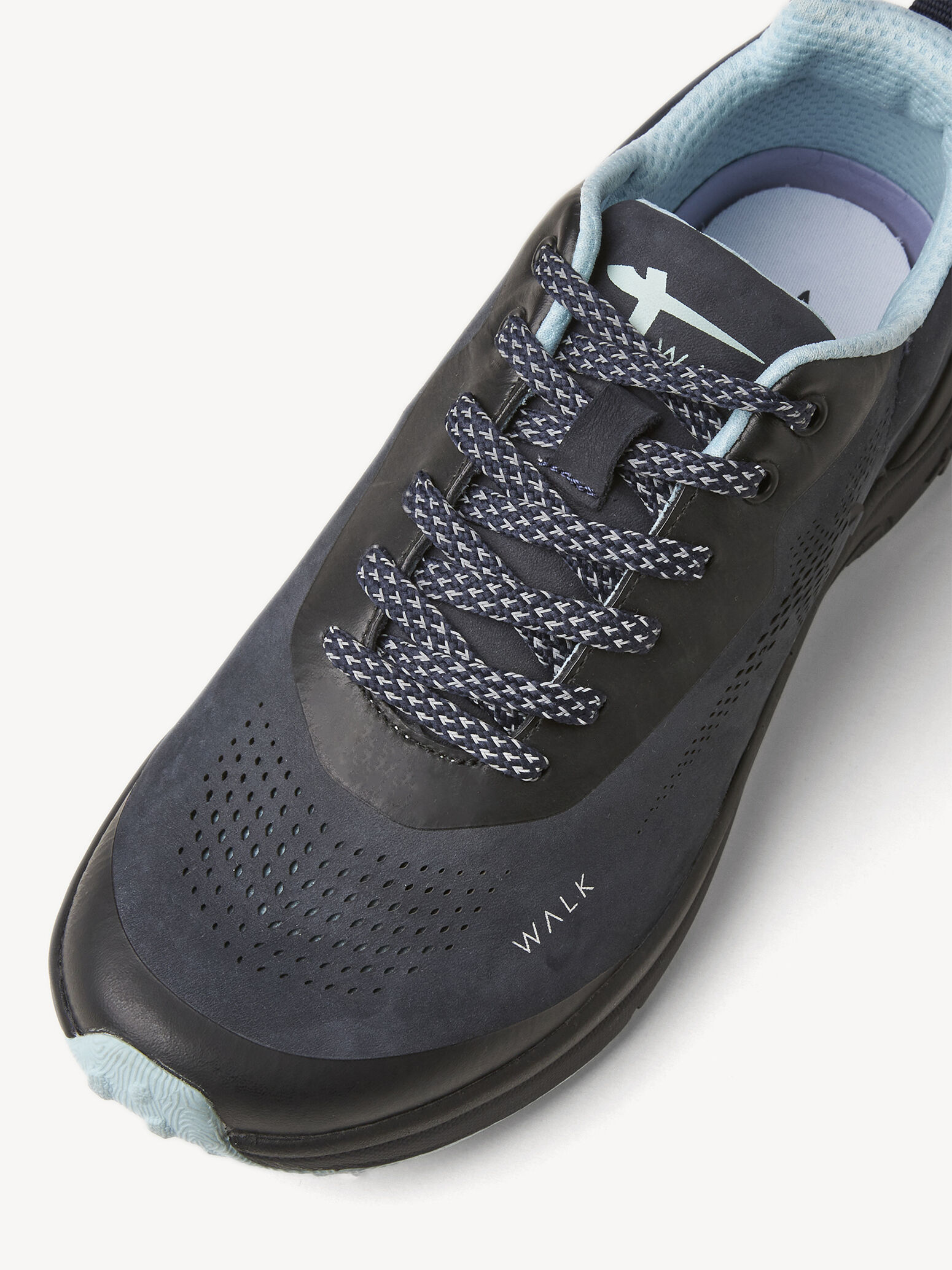 Chaussure de randonnée W-0405 en cuir - bleu