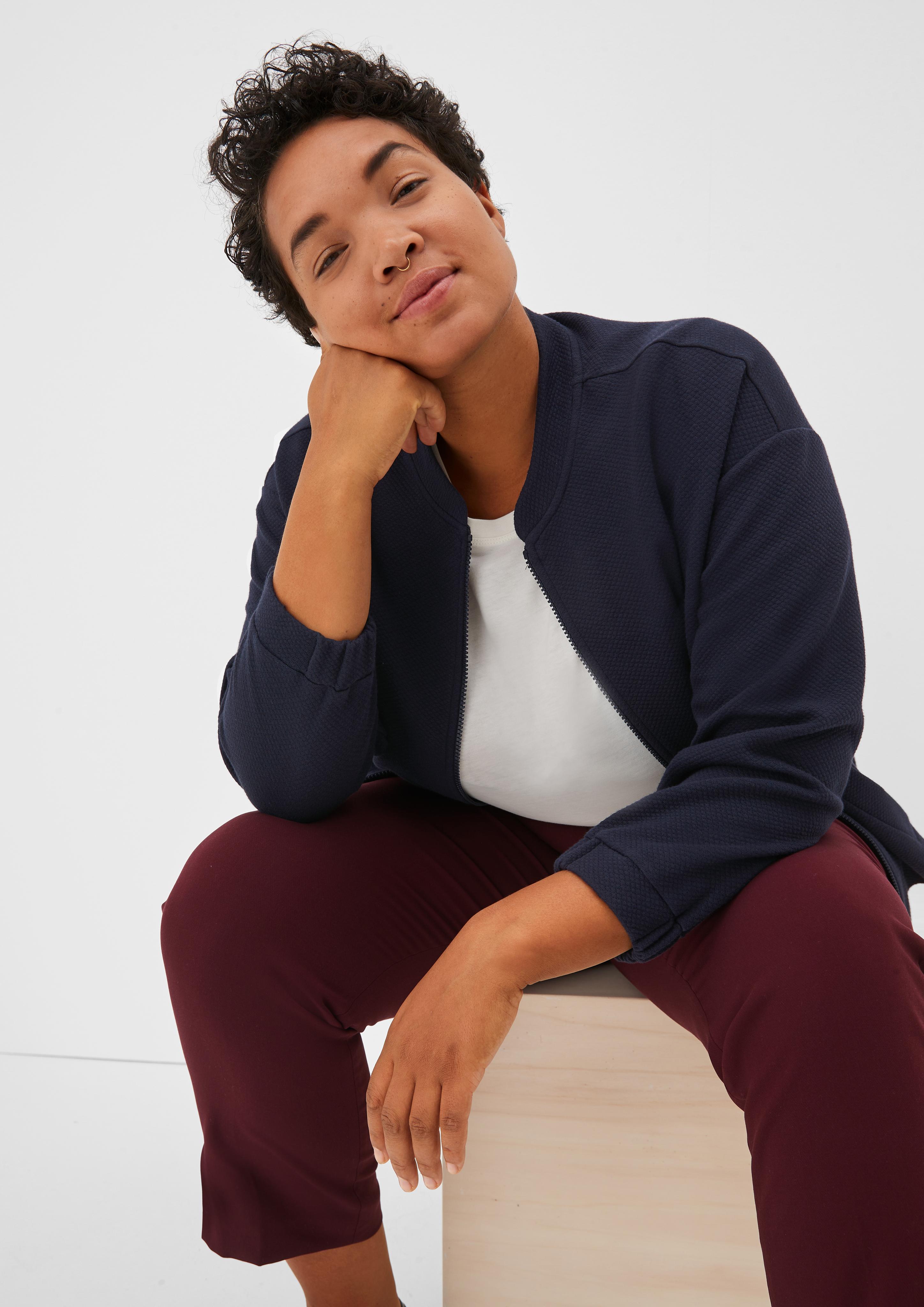 Sweatjacke mit Waffelstruktur  2121652-5959