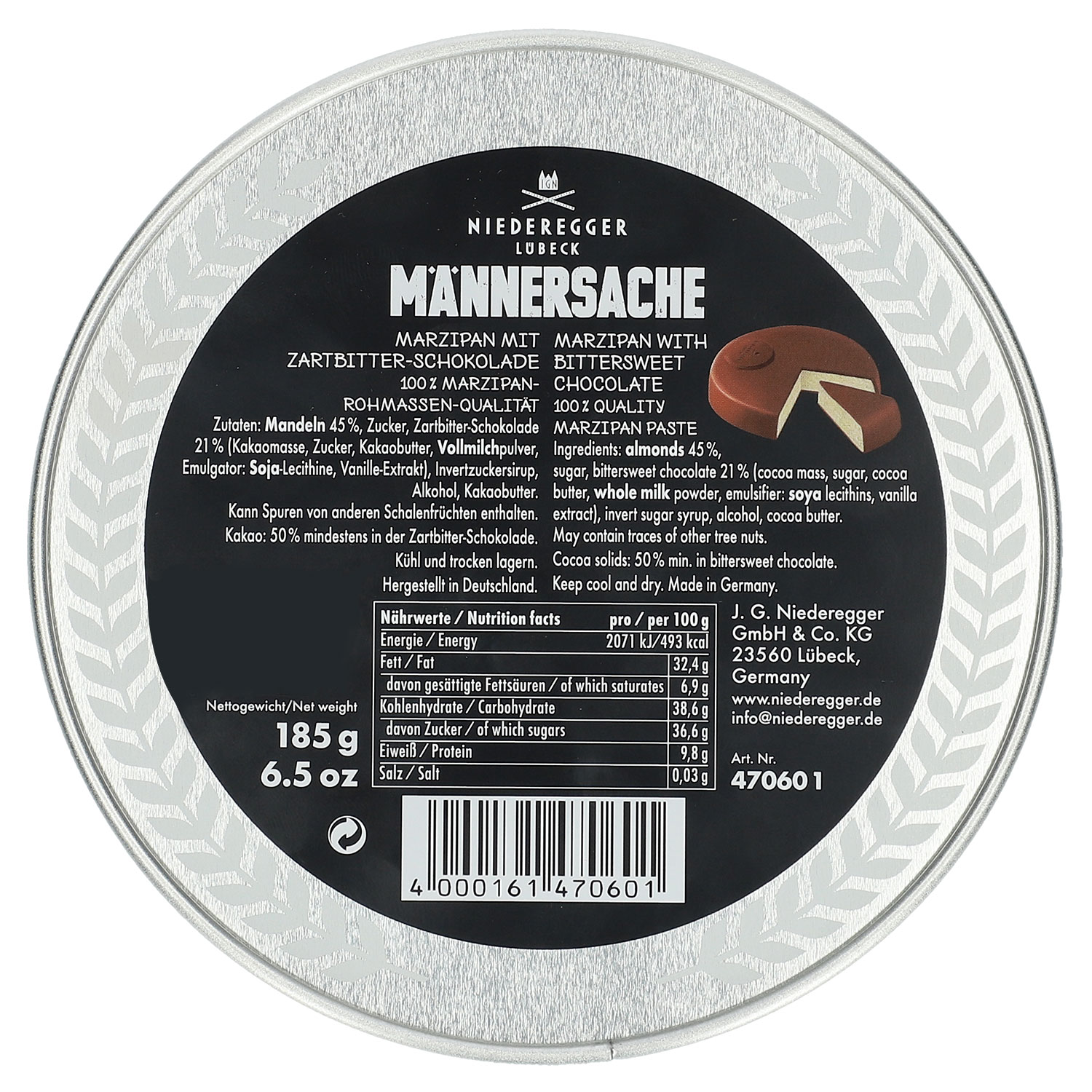 Niederegger Männersache 'Mann des Jahres' Heldentaler 185g