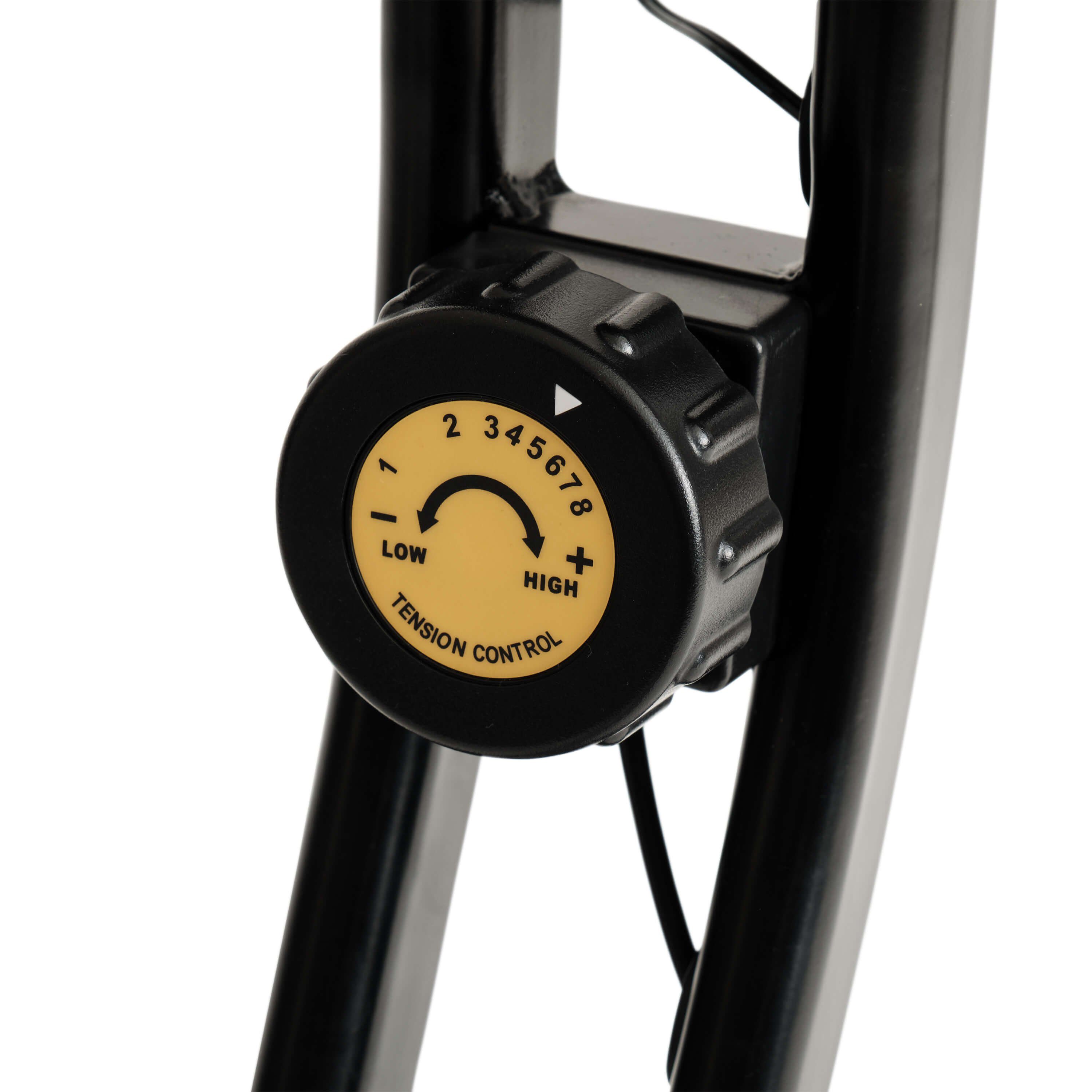 SportPlus Heimtrainer SP-HT-1300-B-iE, Heimtrainer, X-Bike, klappbar für Zuhause, Rückenlehne, 8 Stufen