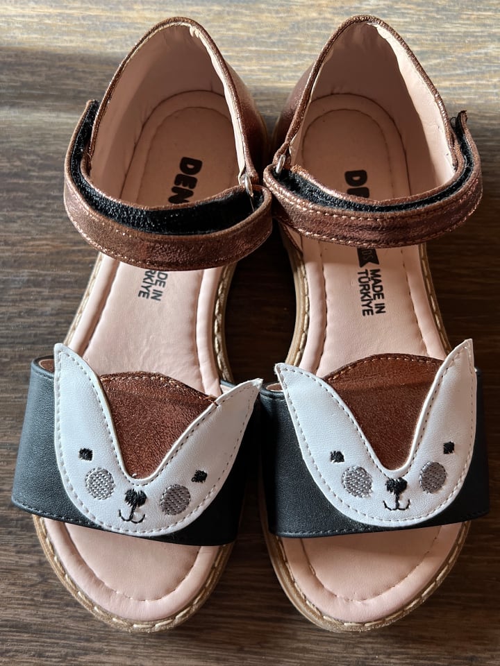 Denokids Halbsandalen in Schwarz/ Gold günstig kaufen 31