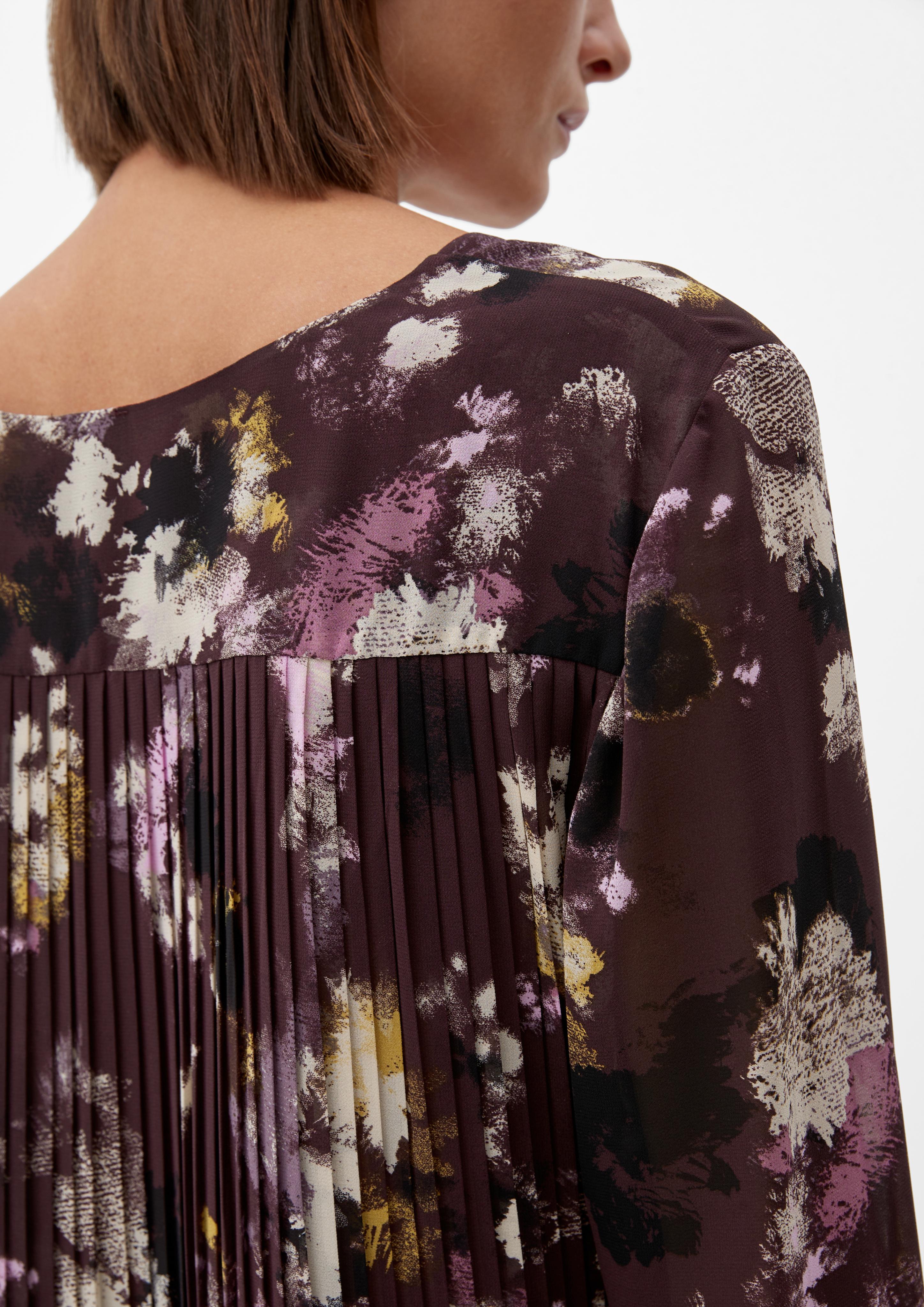 Chiffonbluse mit Plisséefalten  2122177-49A0