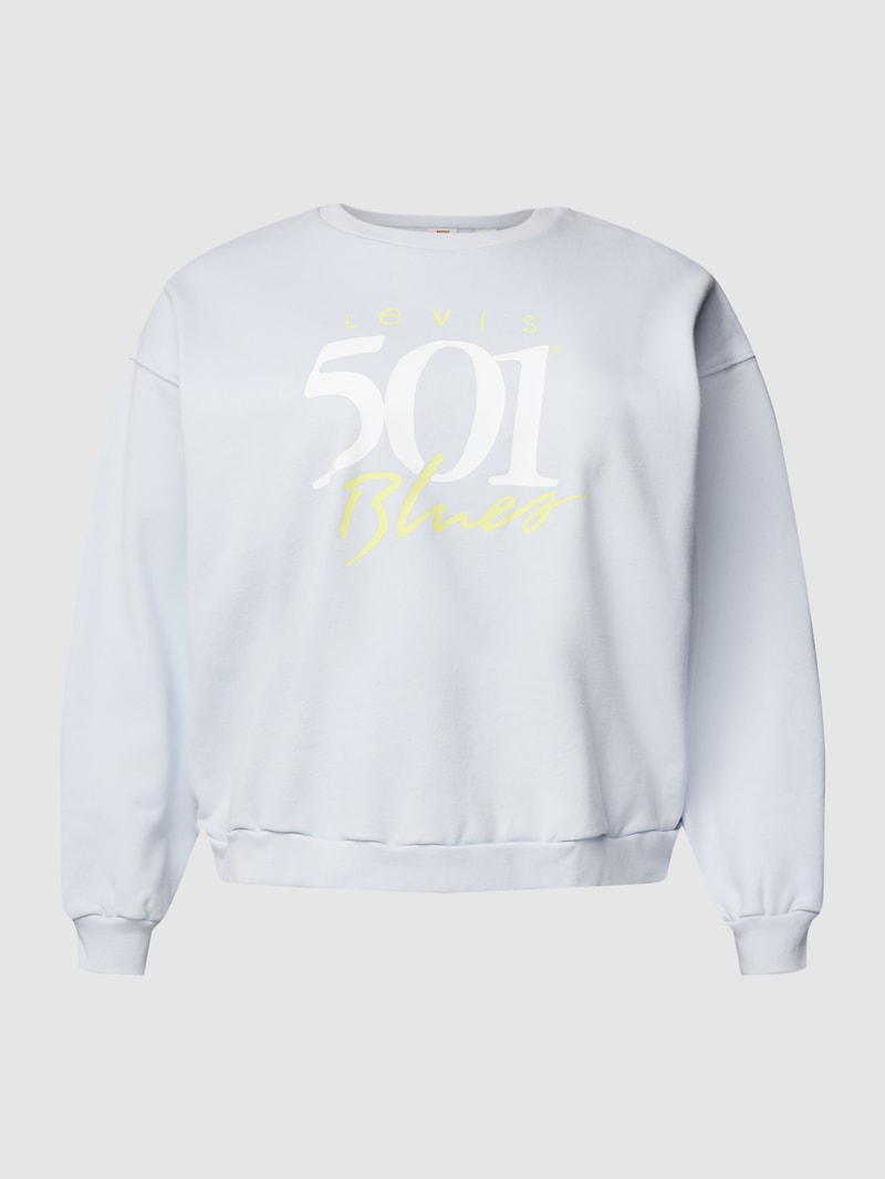 PLUS SIZE Sweatshirt mit Label-Print Modell 'Vintage' in jeans