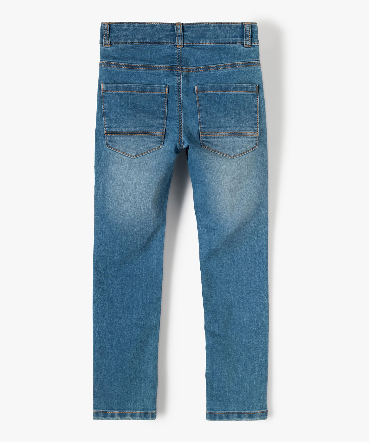Jean Garçon coupe Slim légèrement délavé stone | GEMO