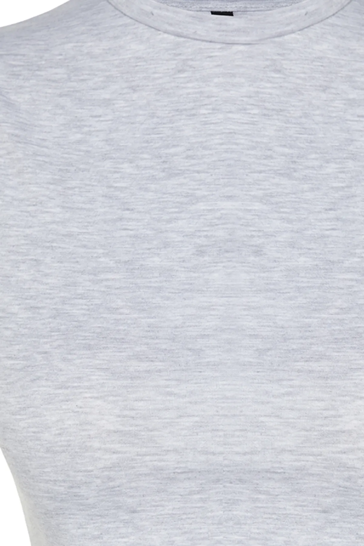 Trendyol Collection  Anthrazit-Schneemeliertes 2er-Pack ärmelloses Crop-Tanktop aus flexiblem Strick aus Baumwolle TWOSS23AL00010