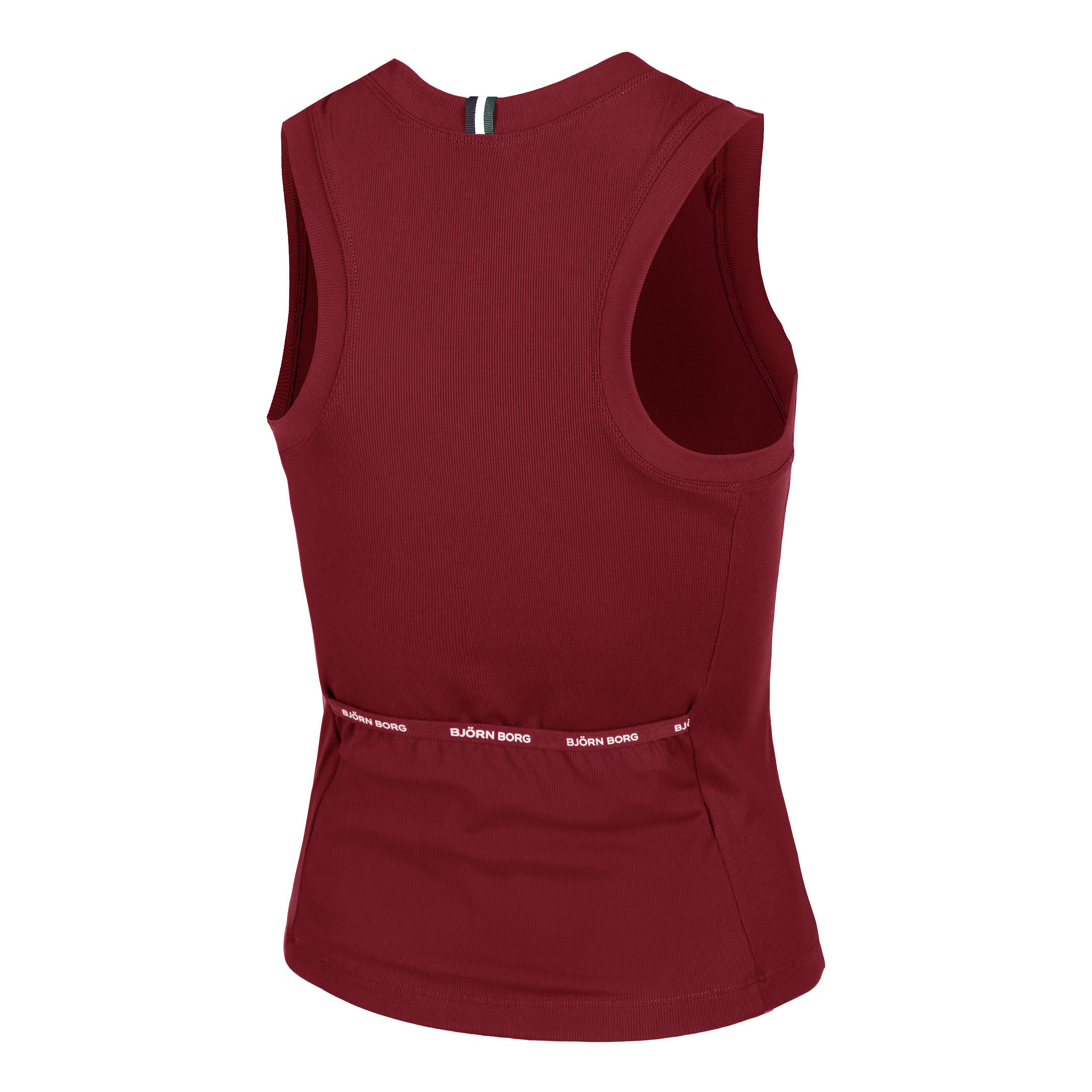 Ace Rib Pocket Tank-Top Damen - Dunkelrot