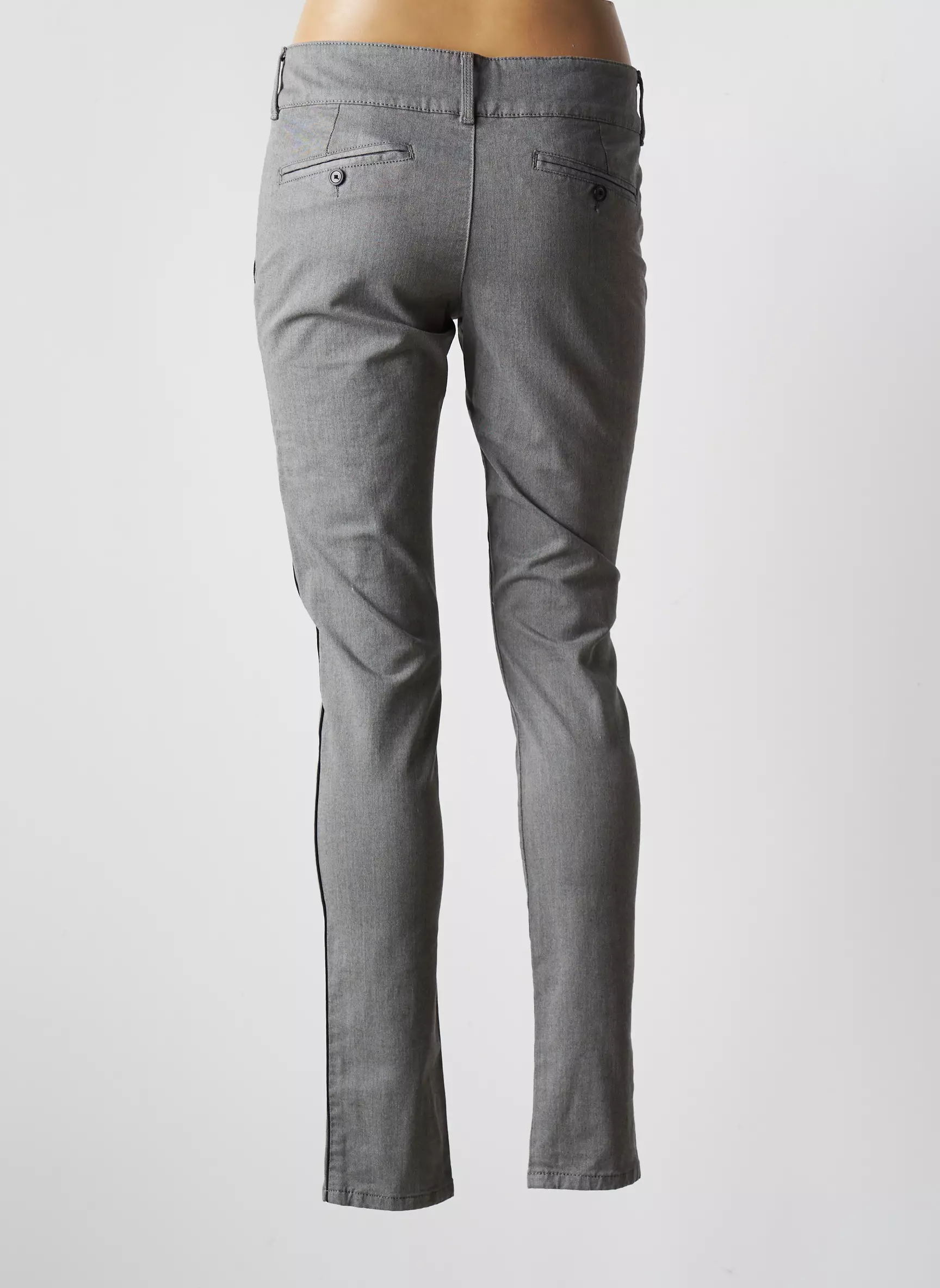 Les Teinturiers Pantalons Chino Femme couleur gris