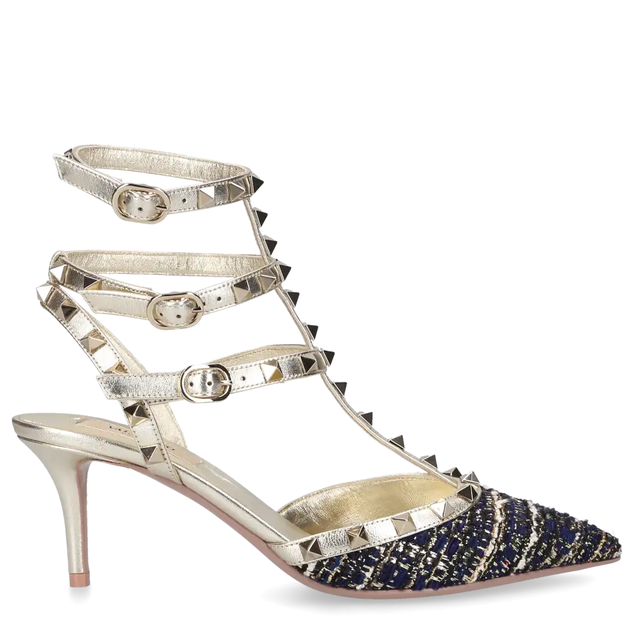 Valentino Garavani - Pumps ROCKSTUD Tweed - gold