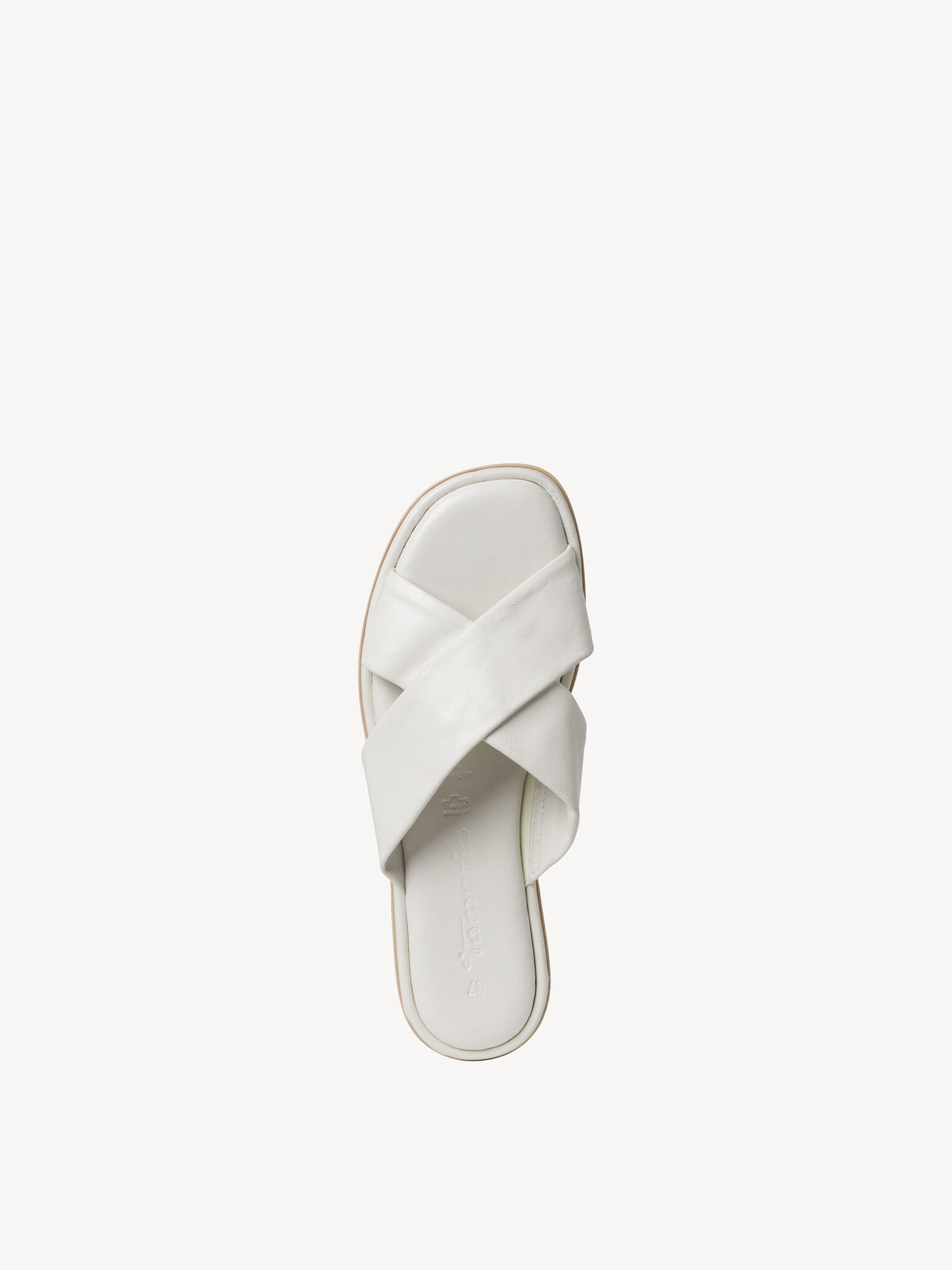 Mule en cuir - blanc