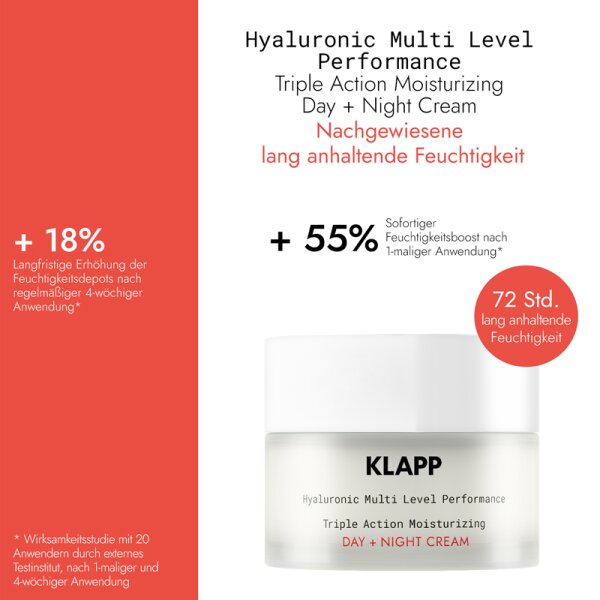 KLAPP Skin Care Science Triple Action Moisturizing Day + Night Cream Gesichtscreme