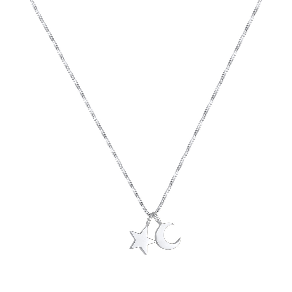 Elli Elli Collier Basic Stern Halbmond Astro 925 Sterling Silber Bijoux