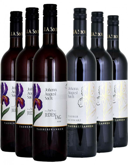 6er Paket Tauberschwarz - Weingut Johann August Sack
