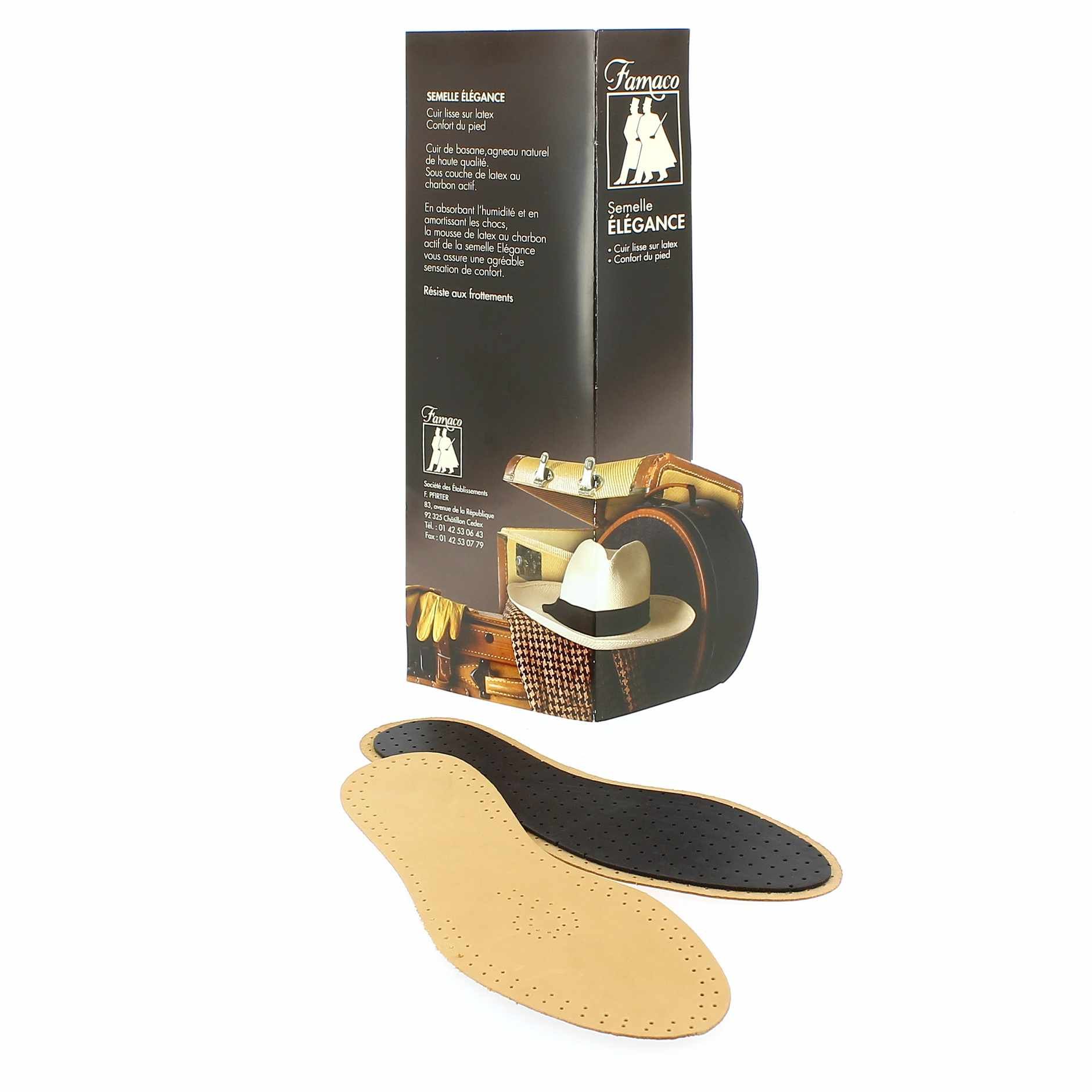 Famaco Semelles en cuir pour adulte