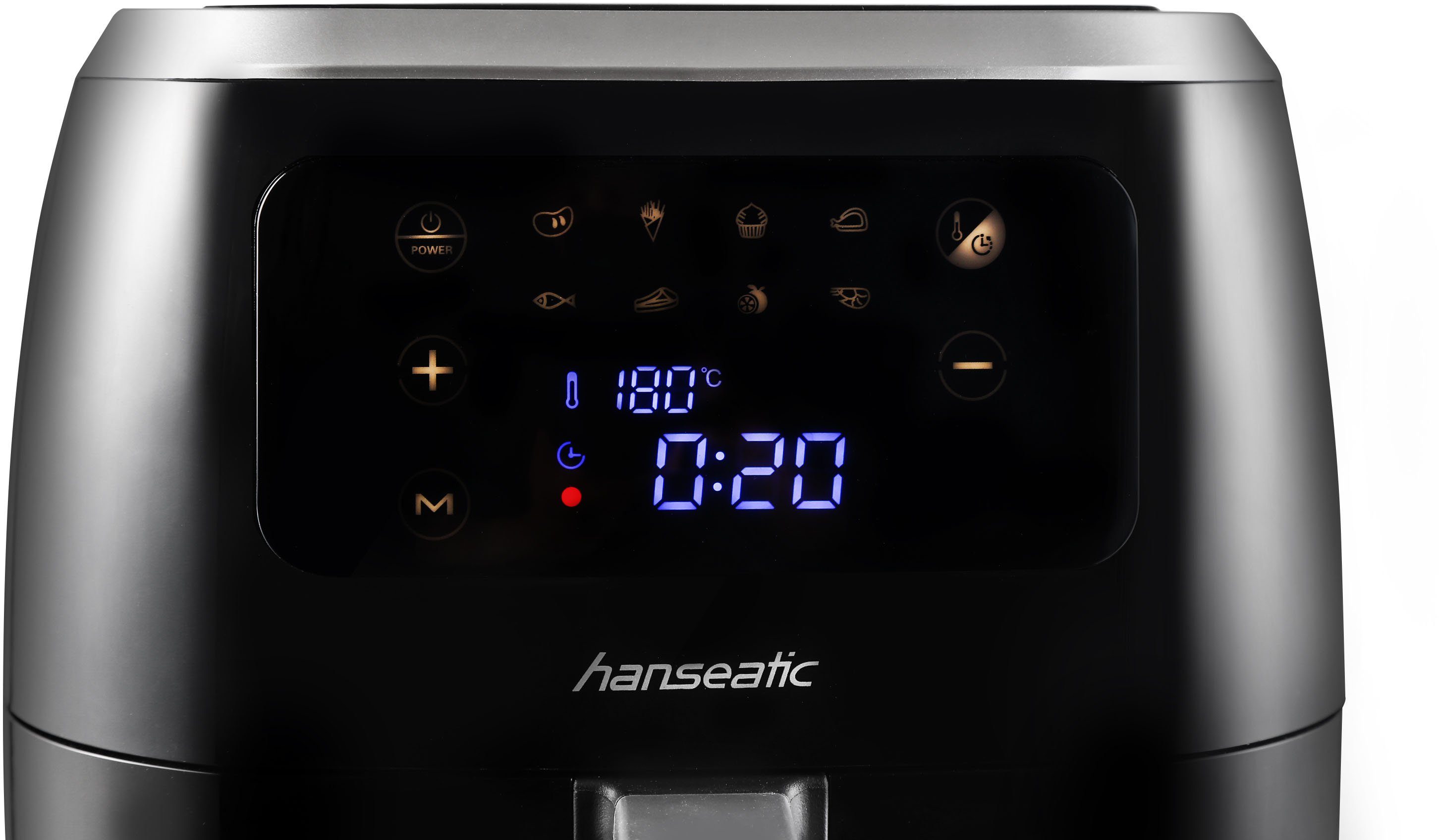 Hanseatic Heißluftfritteuse XXL, HFH1800-6BD, 1800 W