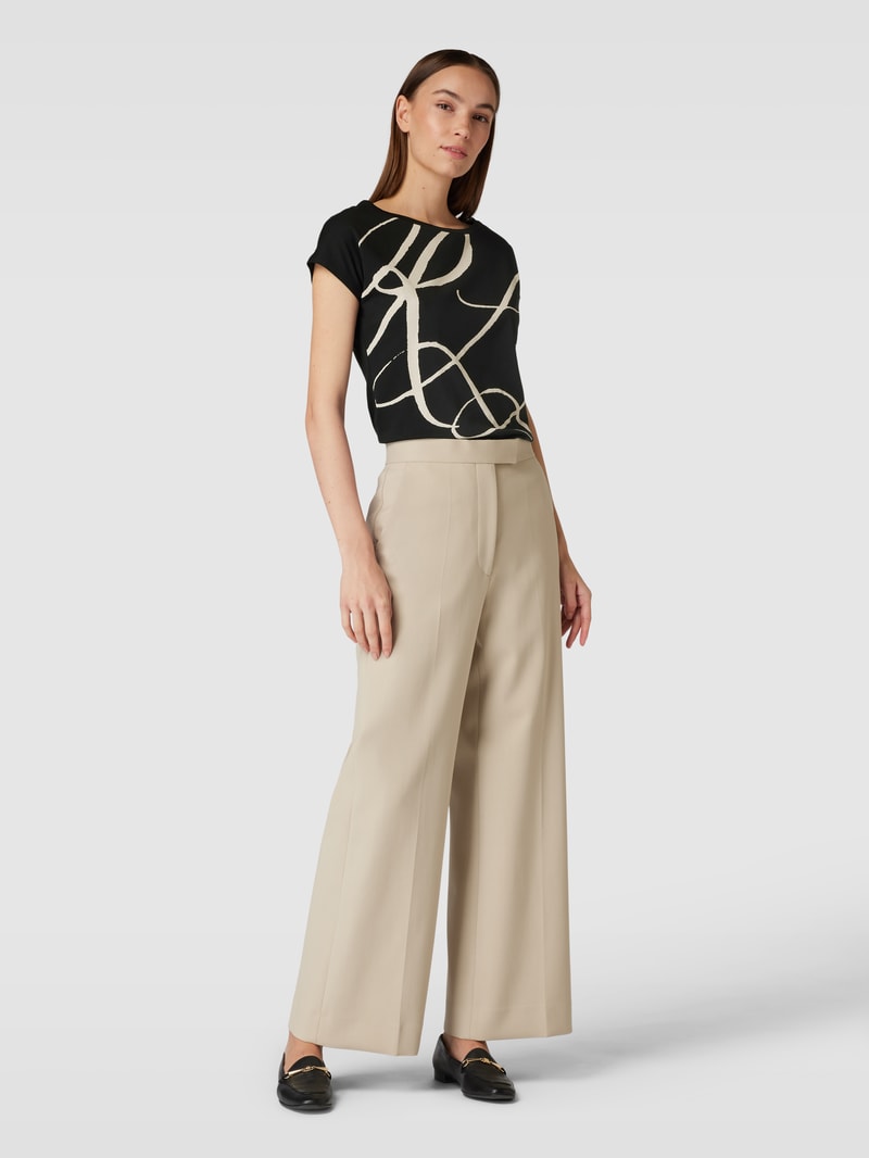 T-Shirt mit Label-Print Modell 'GRIETA' in black