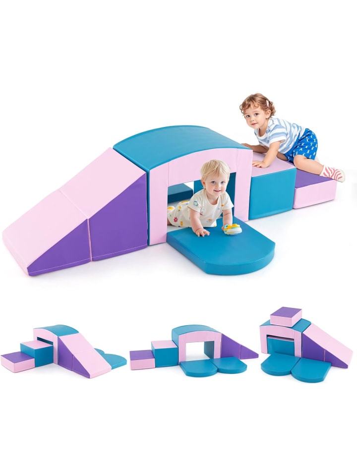 COSTWAY 6 tlg. Schaumstoffbausteine in Blau günstig kaufen onesize