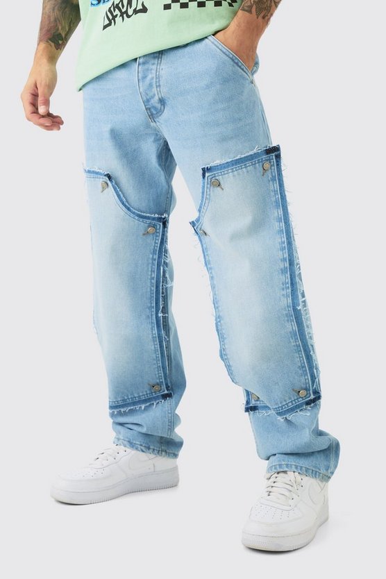 Lockere Jeans in Hellblau
