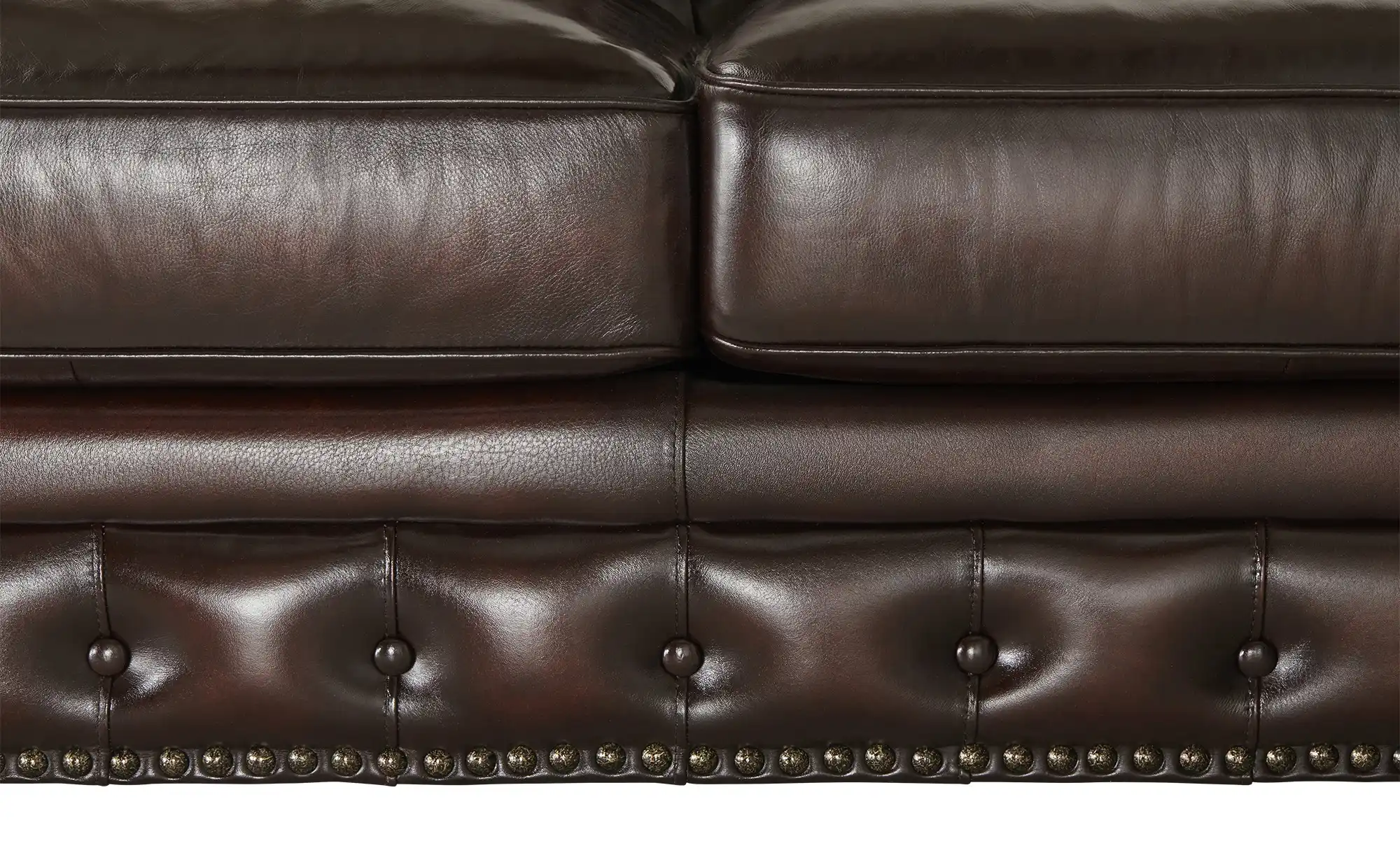 Primo Ecksofa Bezug aus Echtleder Chesterfield