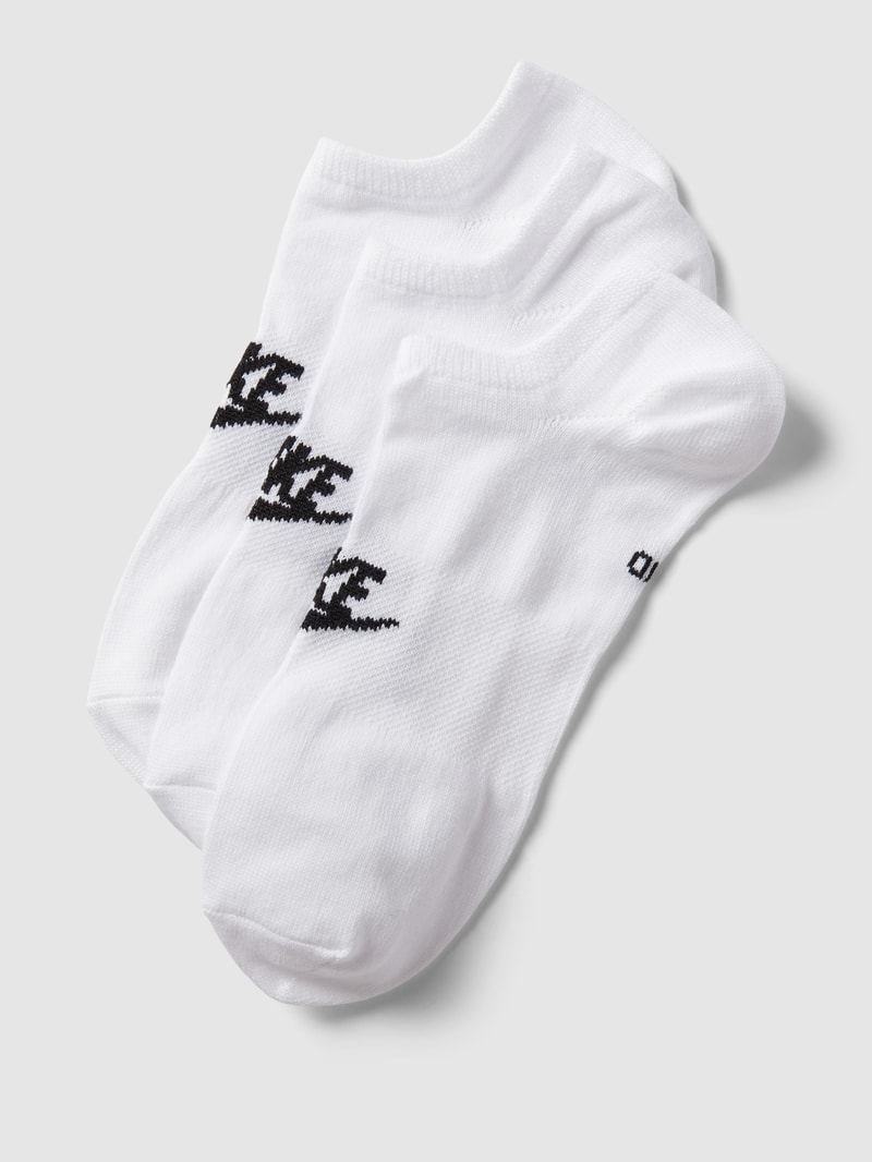 Sneakersocken mit Label-Detail in weiß