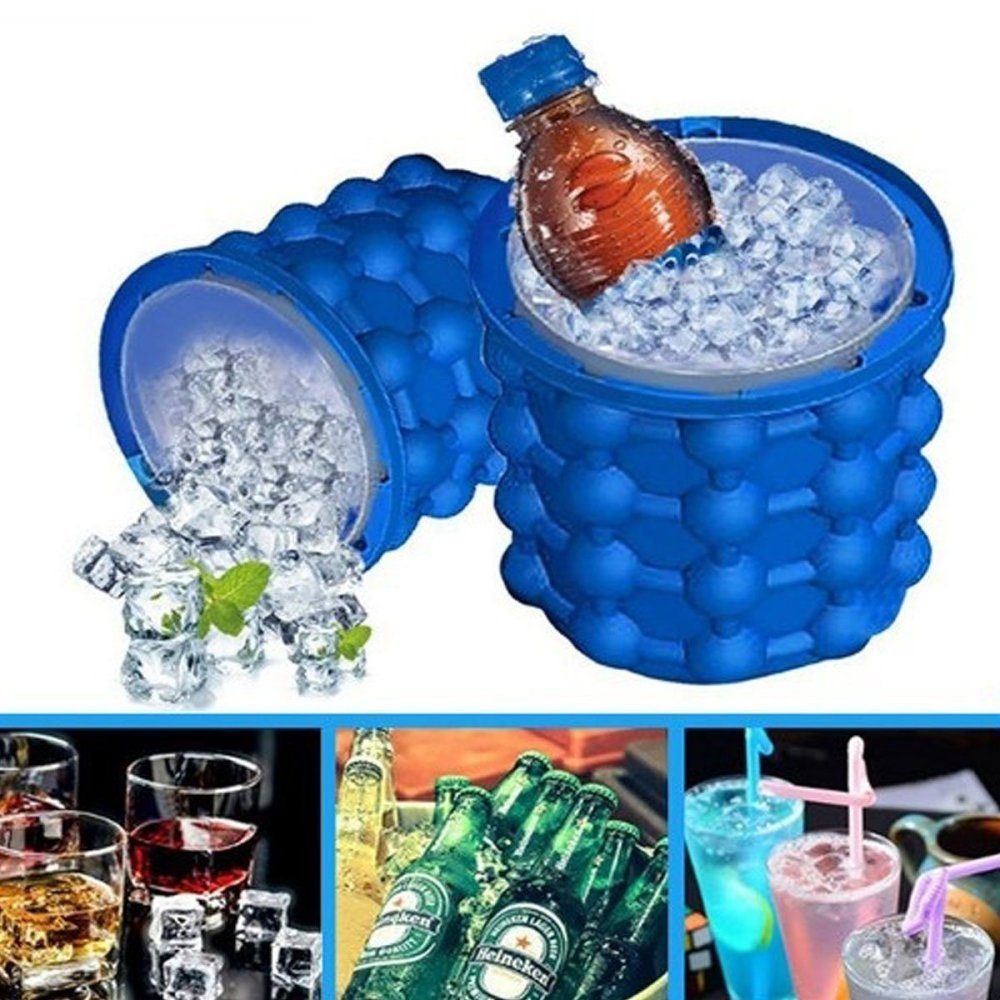 FeelGlad Eiseimer Eismaschine mit Deckel, Silikon-Eiskübel