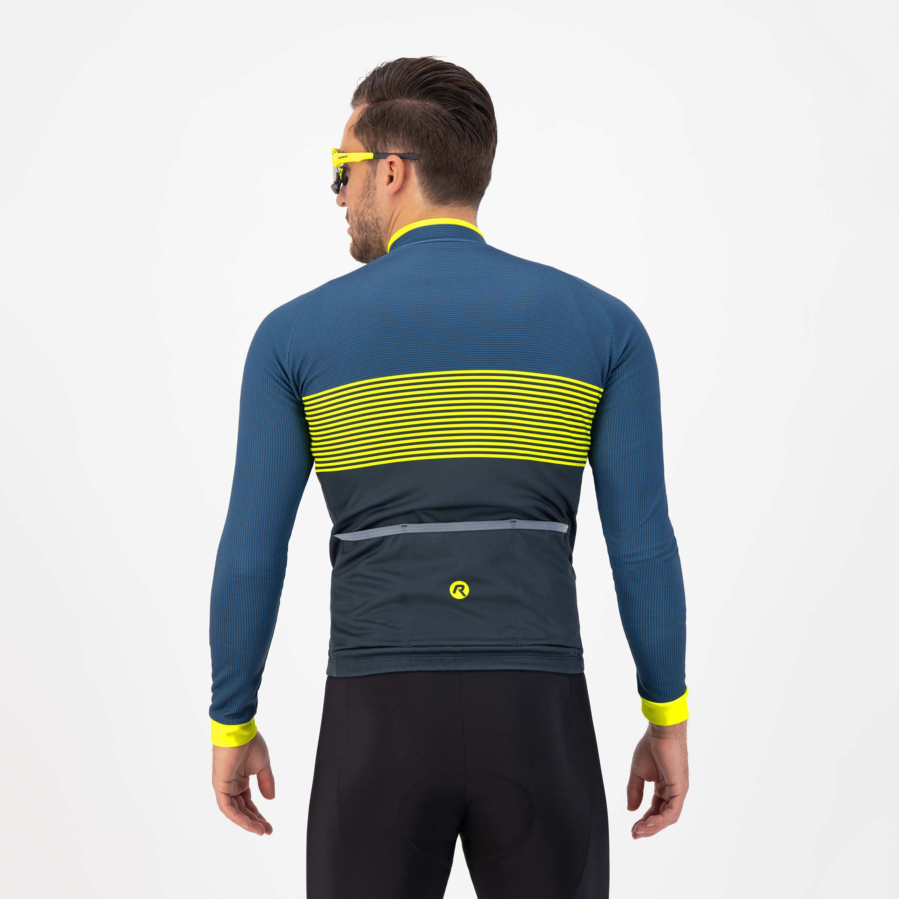 Rogelli Boost Blau/Fluor Herren Radtrikot Langarm