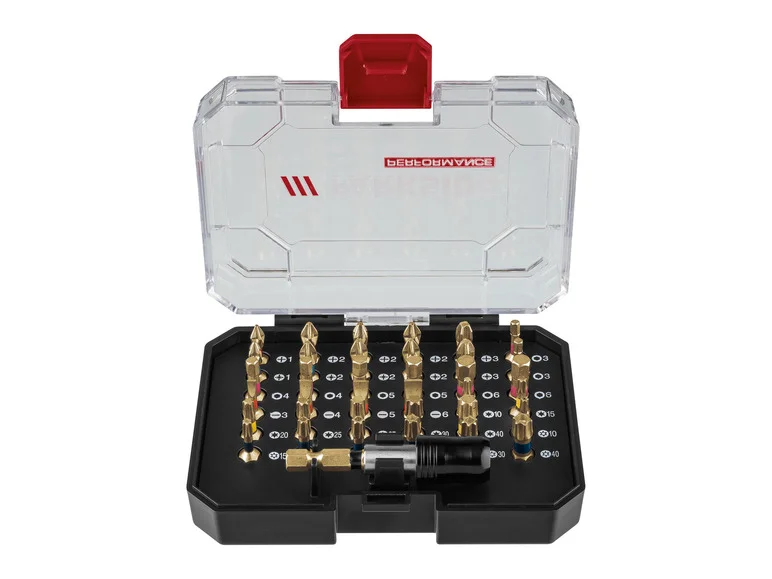 Conjunto de bits de torção PARKSIDE PERFORMANCE® (lubrificado) PBSP 2 D4 Conjunto de bits de torção dupla
