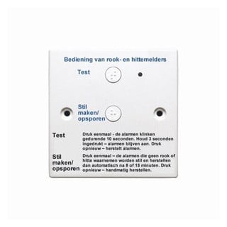 Kidde 809-152049 Diaľkové ovládanie, káblové, detektory dymu a tepla, testovacie a stlmovacie 230V
