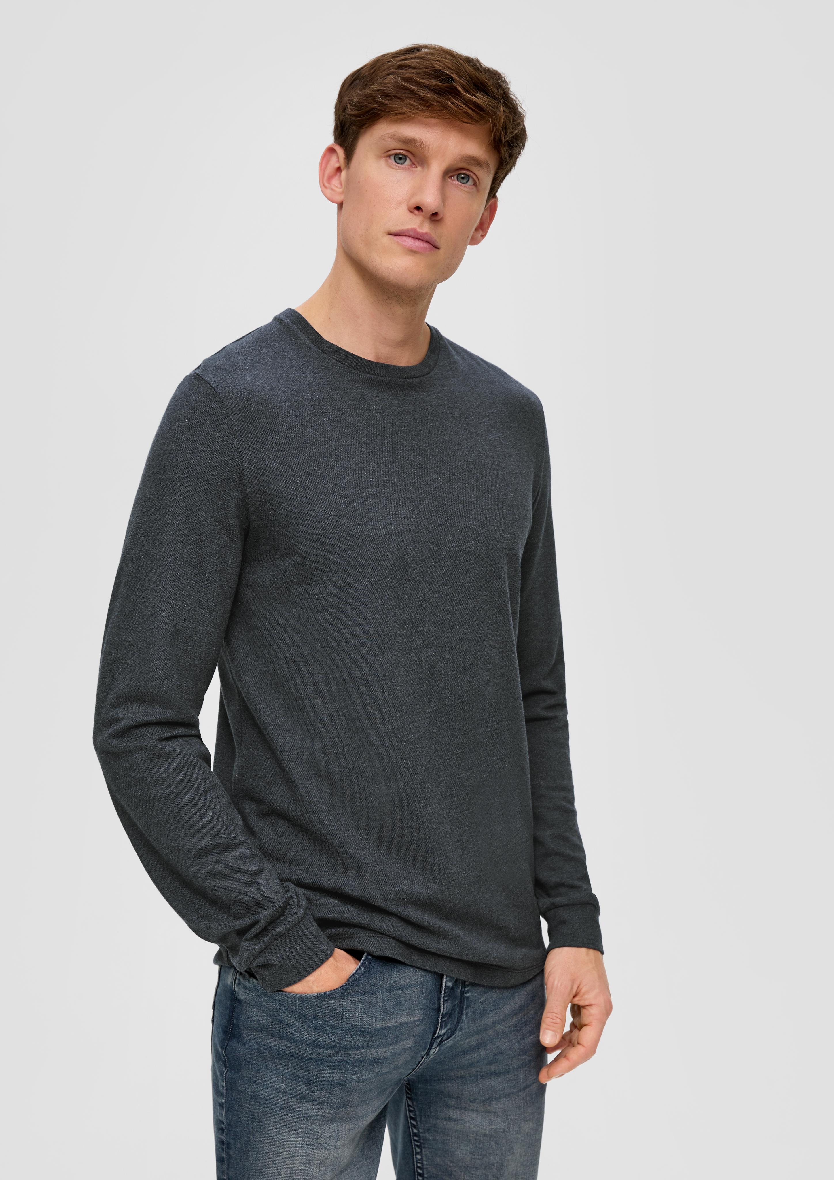 Piqué-Longsleeve aus Modalmix  2138646-9823