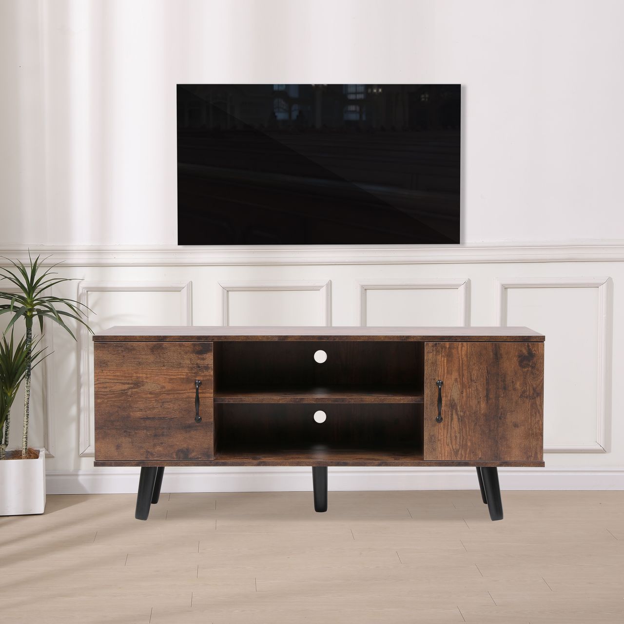 Happy Home Happy Home TV Schrank Sideboard Kommode HWB11-HOL Holz