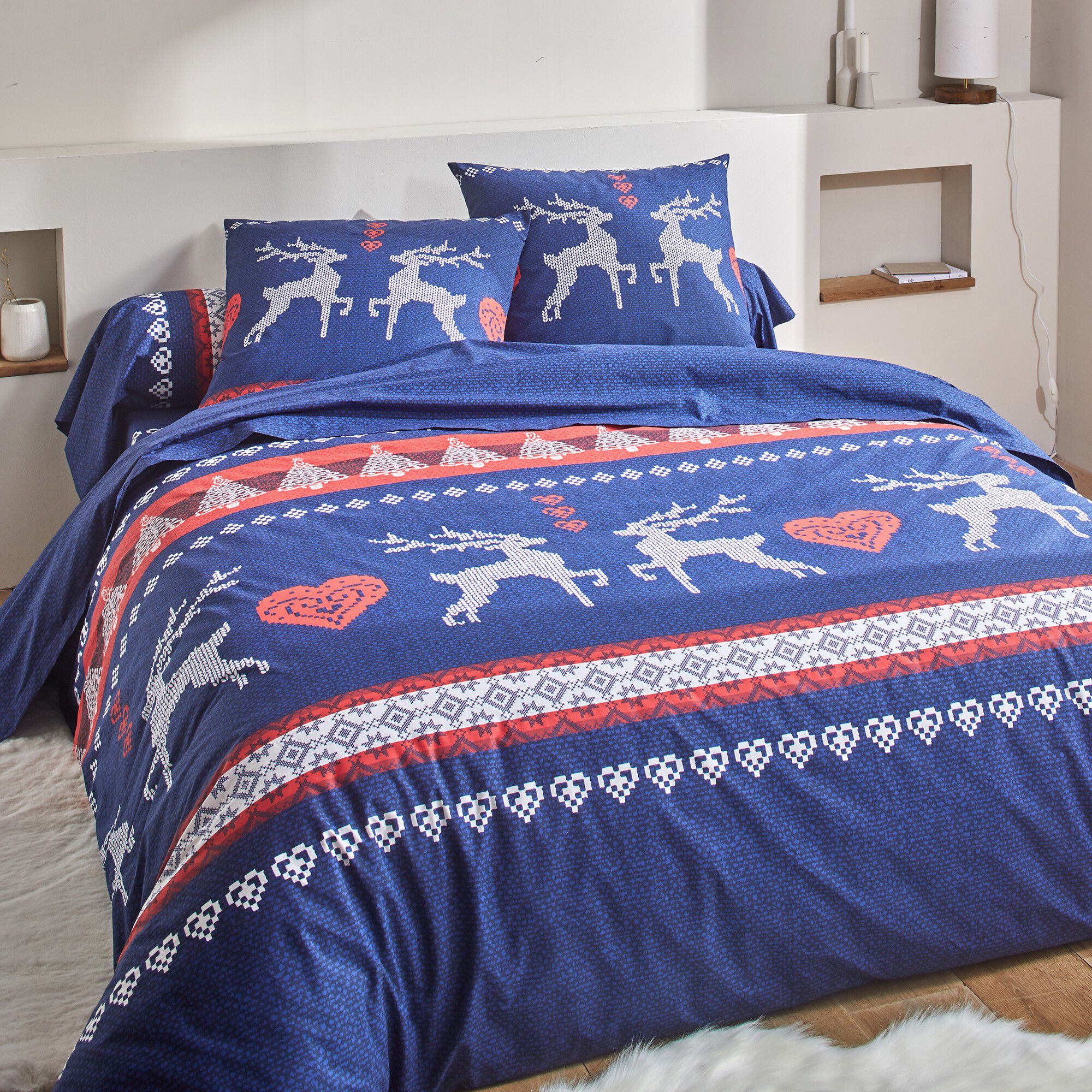 Linge de lit Cerfy en coton