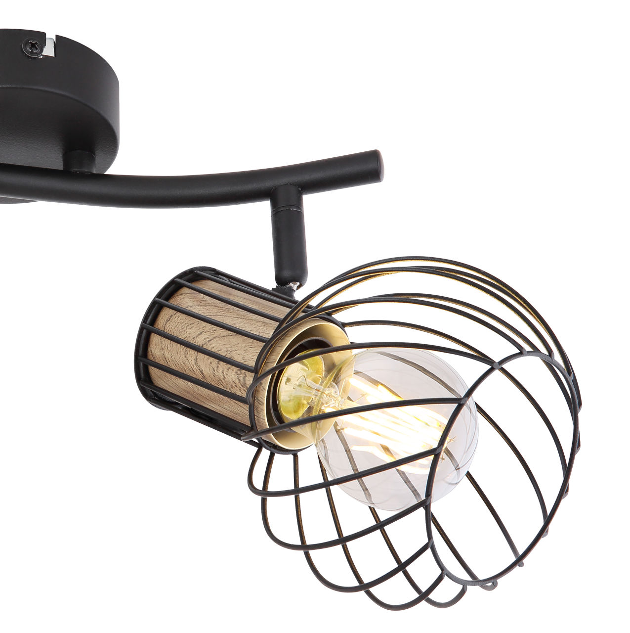 Globo Lighting - LUISE - Strahler Metall schwarz, 2x E27