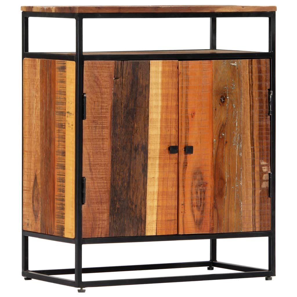 vidaXL Sideboard Beistellschrank 60x35x76 cm Massives Altholz und Stahl