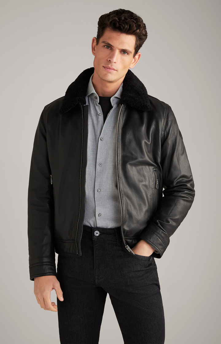 Lederjacke Mech in Schwarz