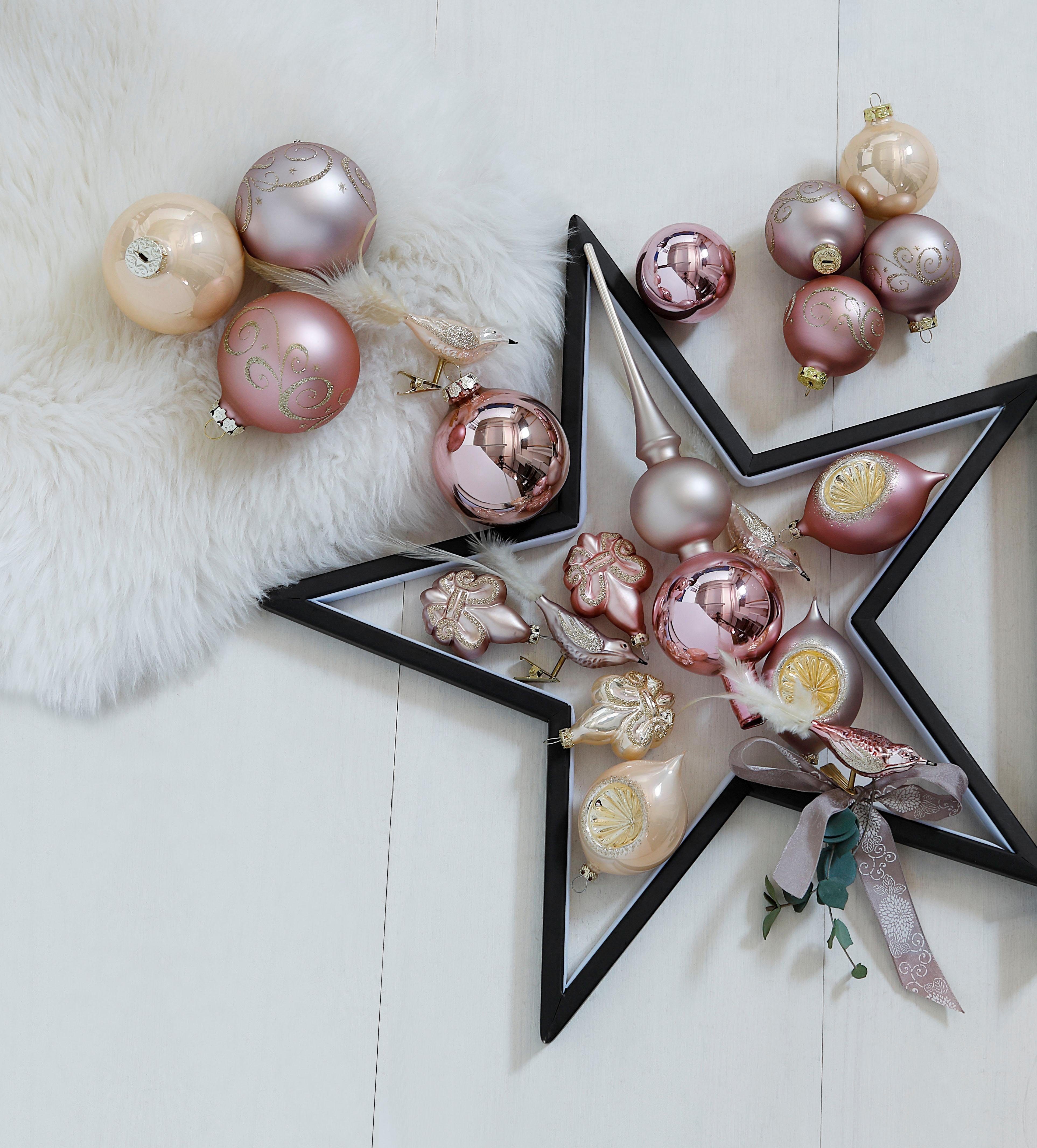 Thüringer Glasdesign Christbaumschmuck Deluxe, Weihnachtsdeko, Christbaumschmuck (4-tlg)