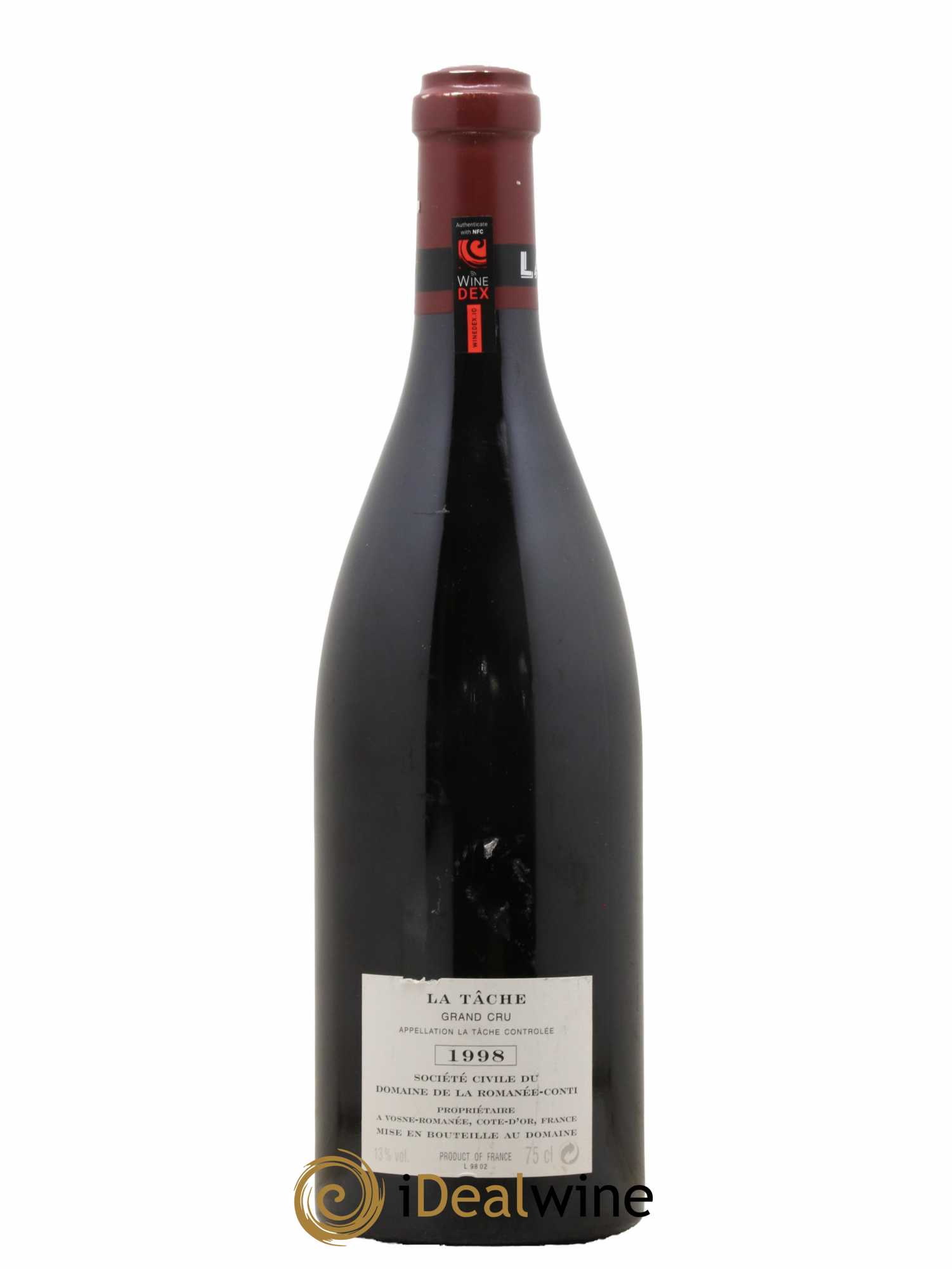 La Tâche Grand Cru Domaine de la Romanée-Conti  1998 - Lot de 1 Bouteille
