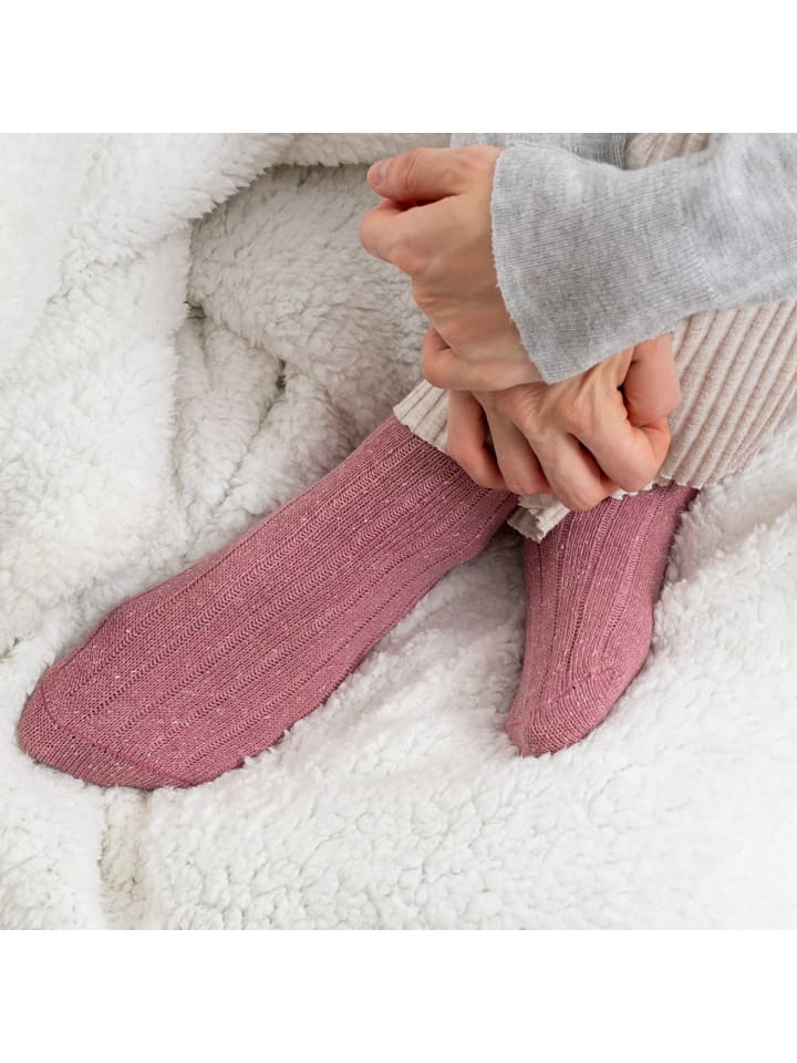 Occulto 3er Pack Warme Wollsocken Leni in Schwarz-Grau-Pink günstig kaufen