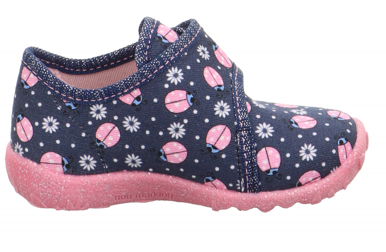 SPOTTY - Blau/MehrfarbigHausschuh mit Klettverschluss