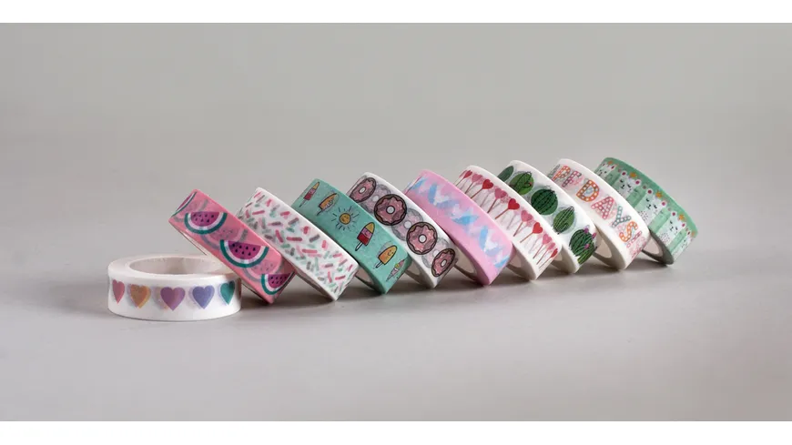 Rayher Washi Tape Candy Hearts 15mm x 10m 10 m