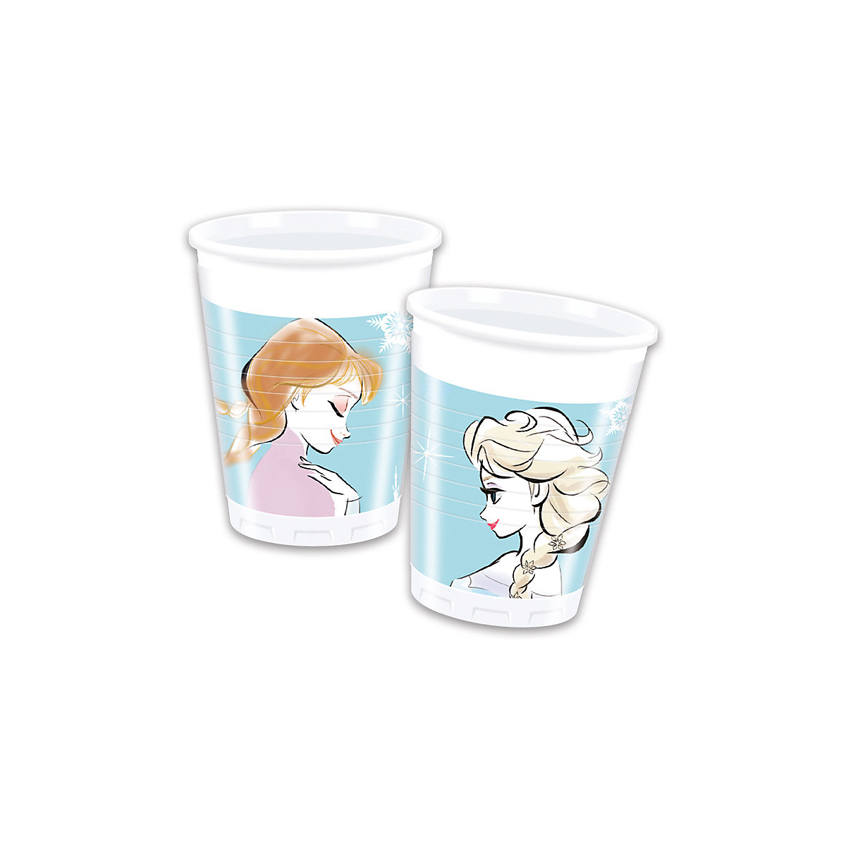 Partybecher/Trinkbecher   Die Eiskönigin Sparkle, 200 ml, Kunststoff, 8 Stück
