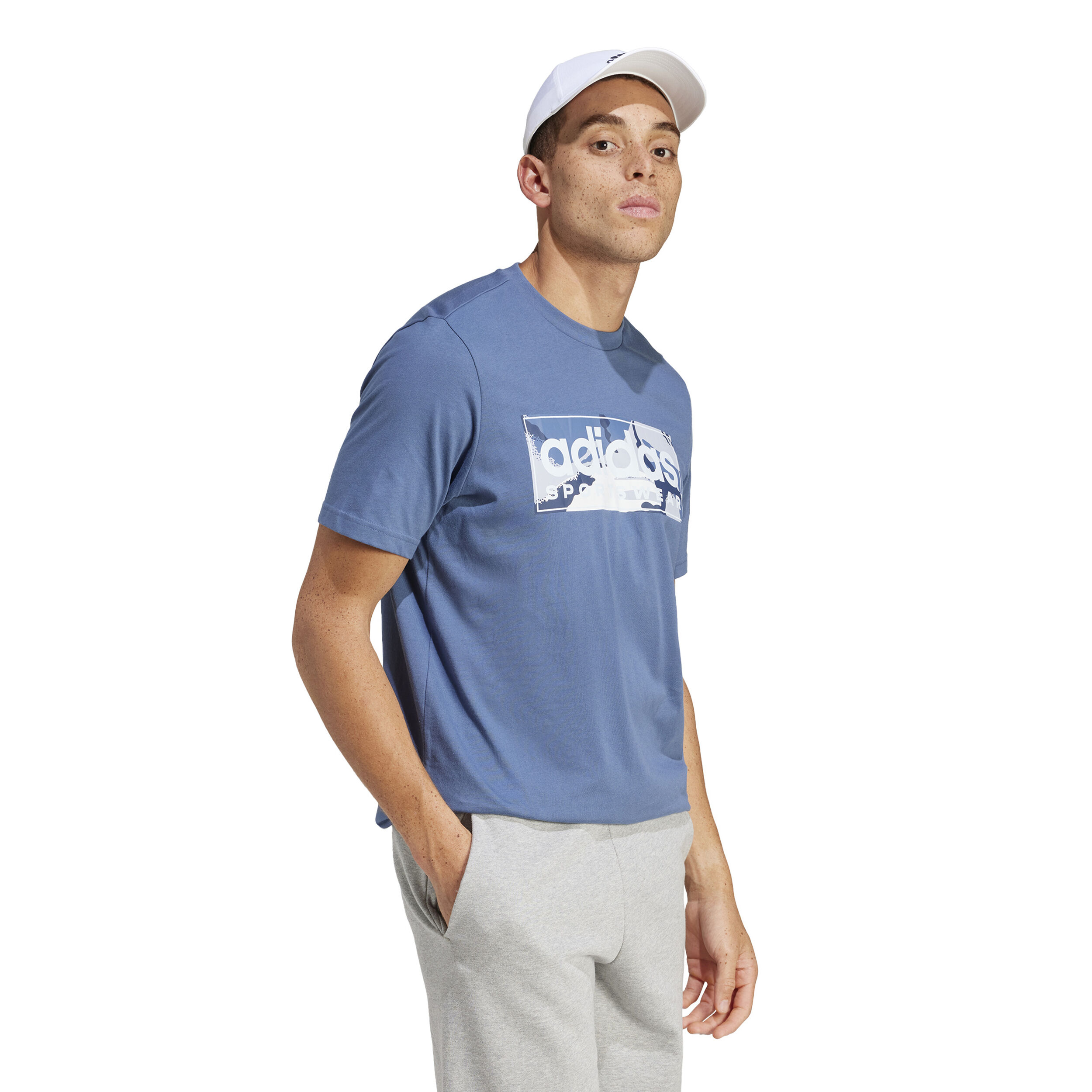 Camo Graphic 2 T-Shirt Herren - Blaugrau, Weiß