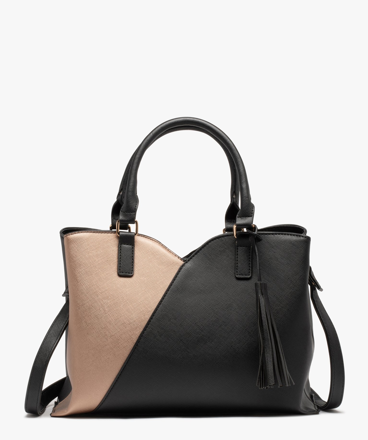 Sac à main avec bandoulière amovible femme noir | GEMO