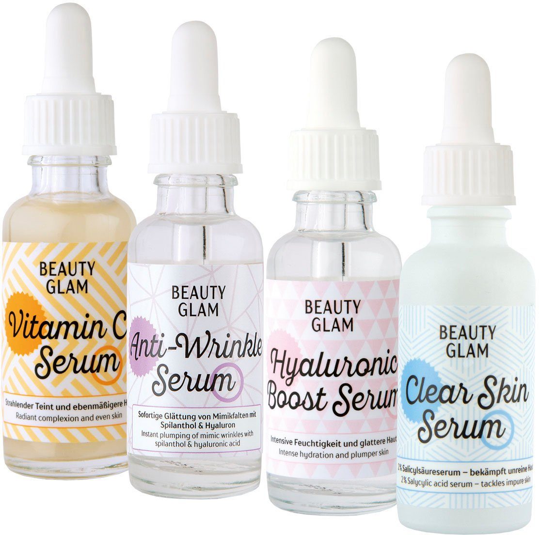 BEAUTY GLAM Gesichtspflege-Set Beauty Glam Serum Addiction Set, 4-tlg.