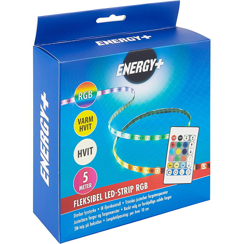 Energy Led strip 5 m Multi varmhvit hvit, IP20
