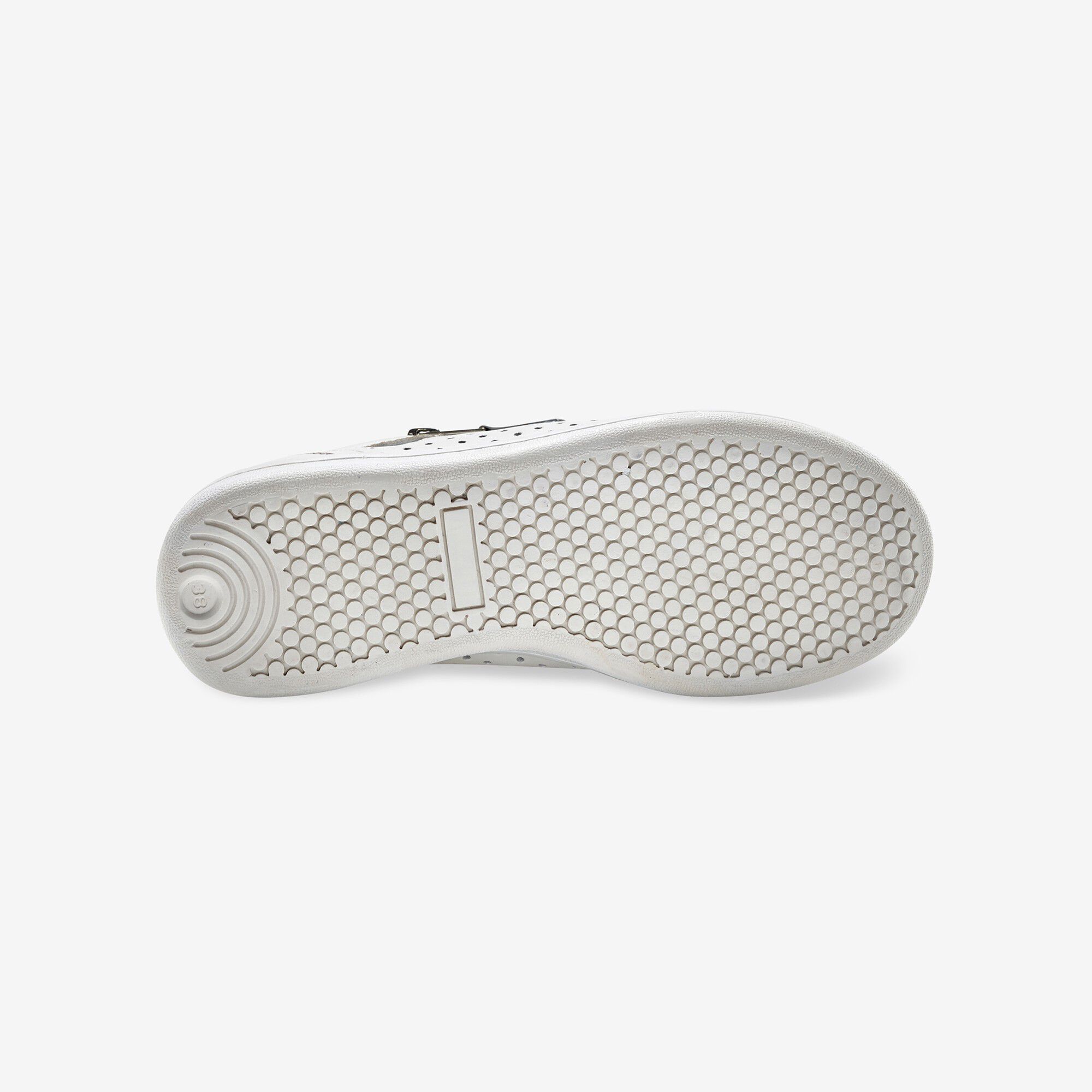 Tennis zippée en cuir perforé