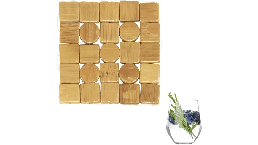 WESTMARK 4 Bambus Untersetzer Mosaik »Tapas + Friends«, 10 x 10 cm