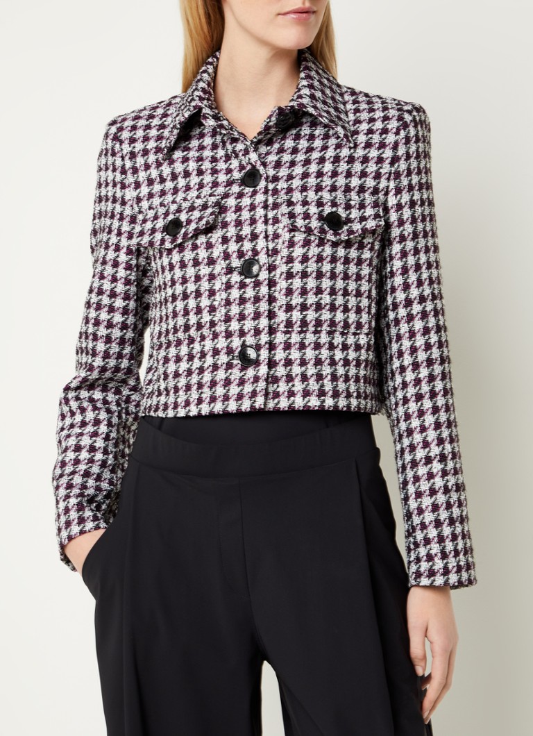 Studio Anneloes Selah -lyhyt tweed-kuvioinen takki