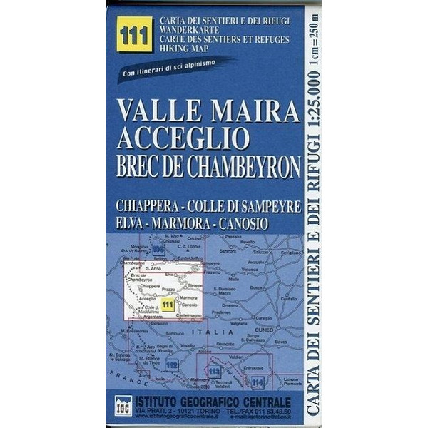 IGC Italien 1 : 25 000 Wanderkarte 111 Valle Maira - Wanderkarte