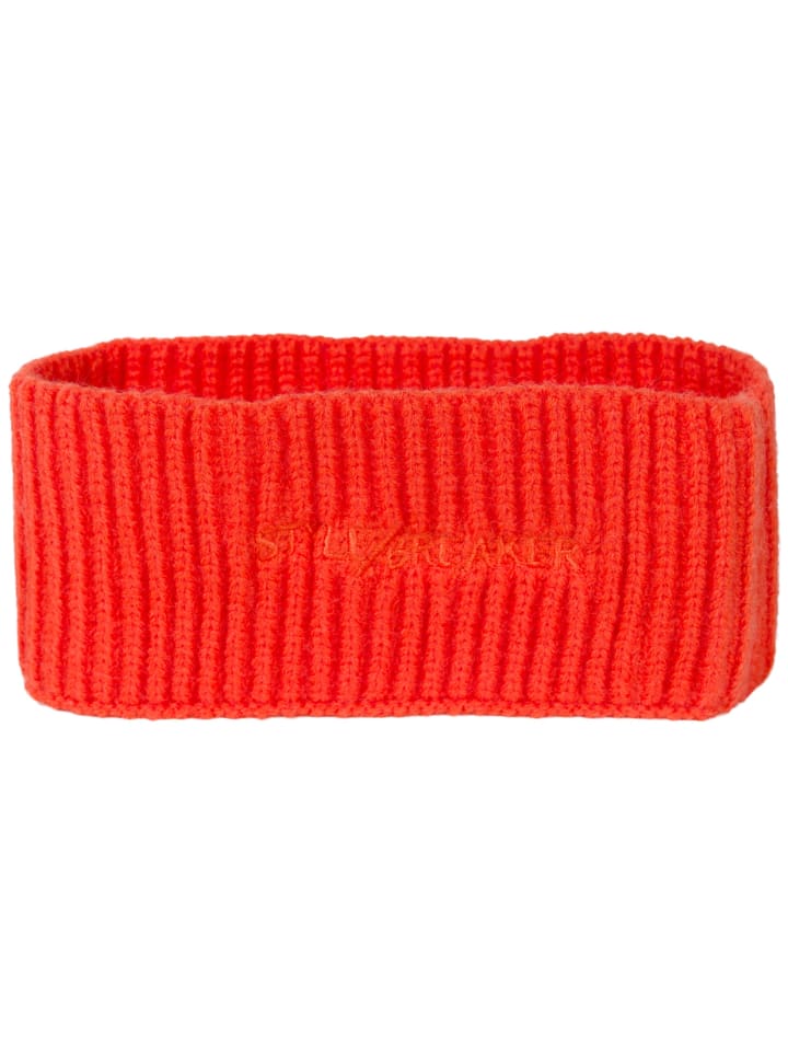 styleBREAKER Strick Stirnband mit Logo in Orange günstig kaufen onesize