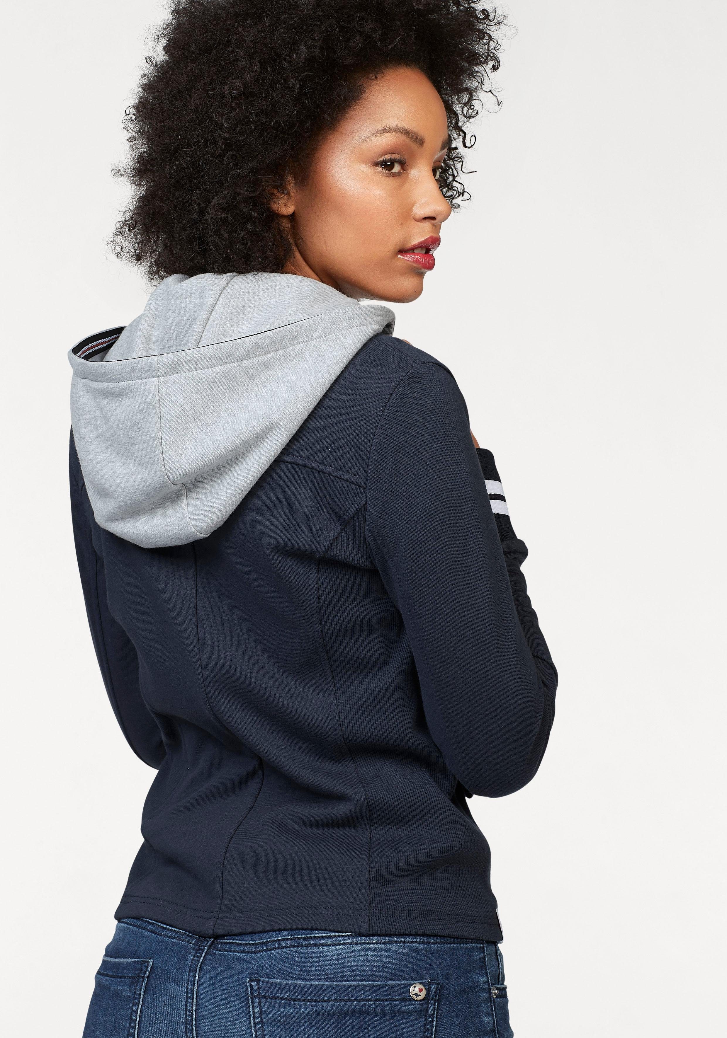 KangaROOS Sweatblazer mit vielen Details und abnehmbarer Kapuze